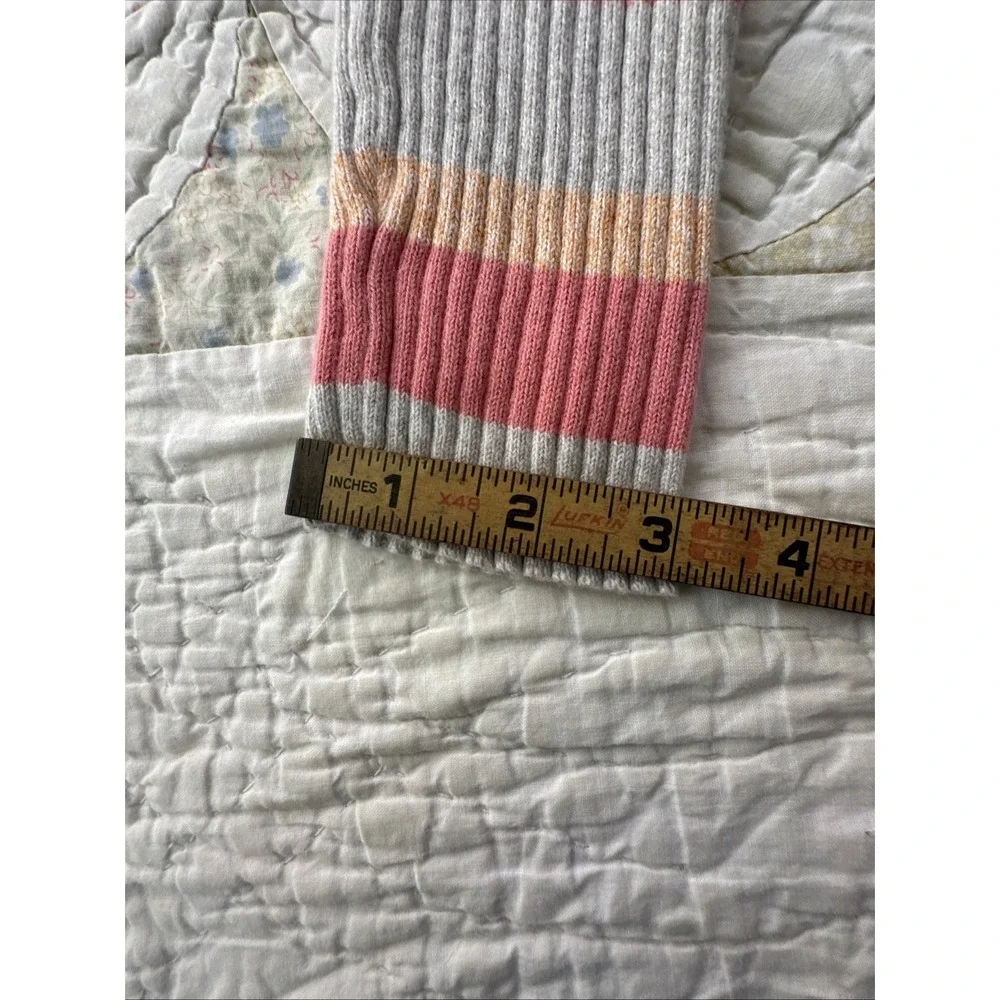 JH Collectibles Preppy Women's Striped Ribbed Pullover‎ Sweater Size S Pink Y2K